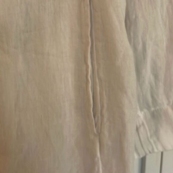 H Halston NWT white 100% linen boyfriend blazer small - Picture 7 of 14